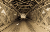 Lines In An Old Wooden Bridge 