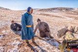 Mongolian Shepherds with Motorbike