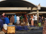 Fish market on the coast in the western part of Nouakchott