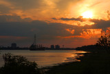 Mississippi River Sunset in Montz, Louisiana
