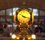 Clock atop the Information Booth