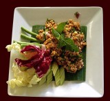 Minced pork salad (larb)
