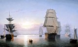 c. 1850 - Boston Harbor at Sunset