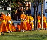 Monks after class