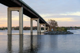 Norris Whitney Bridge and causeway from former Bay Bridge