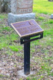 Marker pointing to grave of Sir Mackenzie Bowell