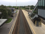 Looking east from train station.