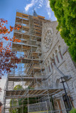 Scaffolding around steeple of St. Michael the Archangel Roman Catholic Church