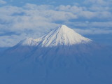 passing Mount Taranaki on a Wellington to Auckland flight