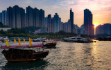 Sunset along the Aberdeen Promenade, Hong Kong Island