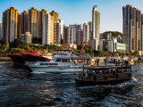 Working boats in the Aberdeen Channel, Hong Kong Island South