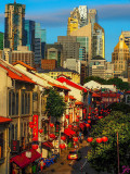 Afternoon sunlight in Singapores Chinatown