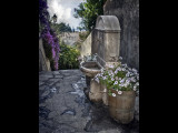 Bormes-Fountain overlooking village