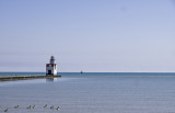The Pierhead Lighthouse in Kewaunee,  WI (On Lake Michigan)