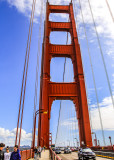 The Golden Gate Bridge northern tower in Golden Gate National Recreation Area