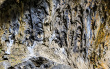 Lava flow formations in Blue Grotto Cave in Lava Beds National Monument