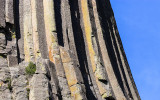 Close up of the towers Phonolite Porphyry rock in Devils Tower National Monument