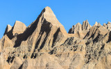 Sun and shadows on a peak near Norbeck Pass in Badlands National Park