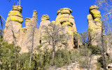 Rock columns along the Ed Riggs Trail in Chiricahua National Monument