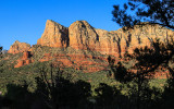 Munds Mountain Wilderness before sunset from the Courthouse Vista in Sedona Arizona