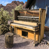 Piano in the desert in El Dorado Canyon, Nelson Nevada
