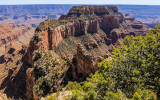 Wotans Throne from Cape Royal in Grand Canyon National Park