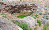 Spirit Hole, an extinct spring, in Hot Springs State Park