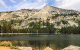 Tenaya Peak viewed over Tenaya Lake along the Tioga Road in Yosemite National Park