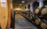 Small champagne cask in the Korbel Champagne Cellars