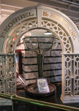 Champagne glass displayed at the 1915 Panama-Pacific International Exposition in the Korbel Champagne Cellars