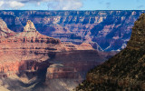 Close up of Zoroaster Temple as seen from along the South Rim in Grand Canyon NP