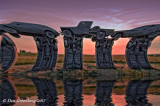 Carhenge Sunset through a Concave Lens