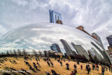 Cloud Gate Reflections Close Up