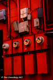 Electric Meters in Red