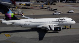 Volaris A-320 being pushed back at SFO