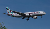 Air Italys A-330 in its new livery approaching JFK 22L