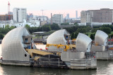 Everyone was up top when we squeezed through the Thames Barrier (second largest barrier in the world)