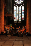 There was a rehearsal for a performance at big St. Magnus Festival going on in St. Magnus cathedral.