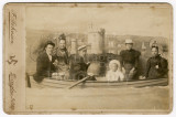 01 People in Rowing Row Boat Studio Victorian Edwardian Cabinet Card Douglas IOM.jpg