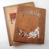01 2 Vintage 1937 Scrap Books Albums with Stickers Animal Dogs Cats Useless Eustace.jpg