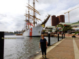 September 2016 - Karen and the U. S. Coast Guard Cutter EAGLE (WIX-327) at Harborplace in Baltimore