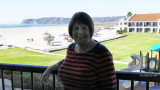 November 2016 - Karen on the balcony of our hotel room at the Navy Lodge on Naval Air Station North Island