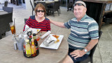 November 2016 - Karen and Don Boyd about to eat some fine seafood at the Sea180 Coastal Tavern in Imperial Beach, California