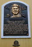June 2015 - Christy Mathewson plaque in the first class of inductees into the Baseball Hall of Fame