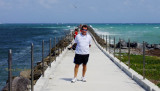 March 2014 - Chet Gay on the south jetty of Port Everglades