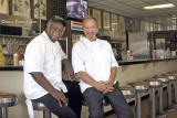 May 2017 - Henderson Junior Biggers and Jack Frisch at Stephens Deli in east Hialeah