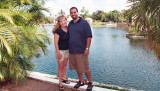 July 2003 - Karen Dawn with her long-time friend Gio from Hialeah-Miami Lakes Senior High
