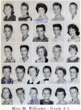 1962 - Grade 8-5 at Palm Springs Junior High - Miss Williams