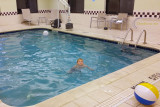 October 2015 - grandson Kyler enjoyed a swim at the Courtyard Inn in Washington, Pennsylvania