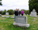 October 2015 - son-in-law Jon Perez, Donna and Karen at her parents' grave site in West Middletown, Pennsylvania